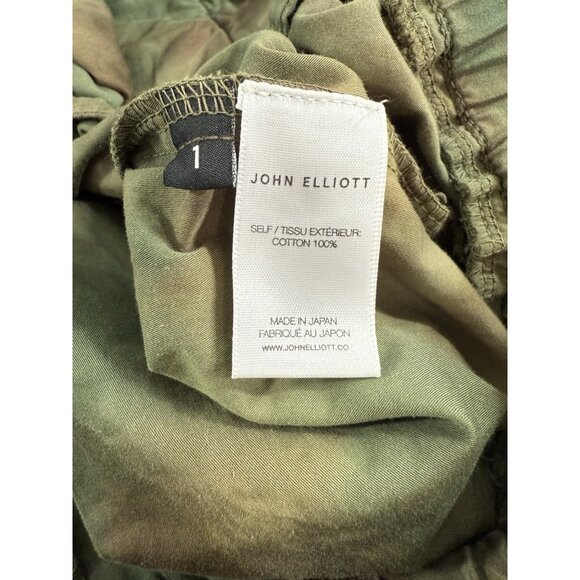 John Elliott Sateen Cargo Pants Size 1 Small Tie Dye Cropped Made In Japan - Picture 3 of 11